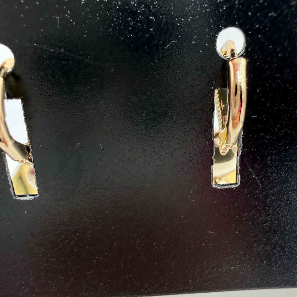 Givenchy Statement Drop Gold Tone With Green And Clear Crystals Earrings - Picture 8 of 15